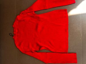 Ribbed Red Top