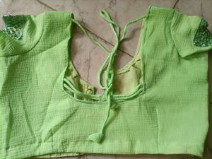Beautiful Green Pista Colour Saree