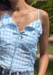 cute blue Pinterest check top
