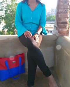 Women's Shrug With Full Sleeves Shirt Combo