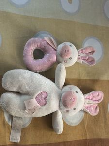 2 set of juniors Cute Bunny Rattle Toy