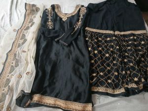 Elegant Black Kurta Set with Dupatta