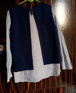 Chic Two-Tone Long Sleeve Top