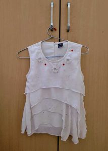 Sparkly White Layered Party Dress