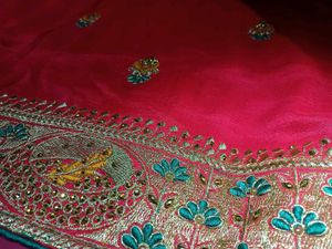 Embroidered chiffon Blend Saree