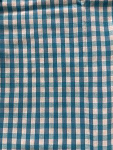 Teal &amp; White Gingham Kurta