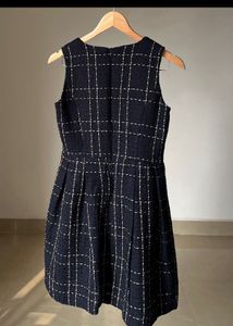 Chic Plaid Korean Sleeveless Tweed Dress