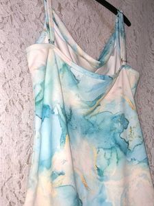 Boho Abstract Print Midi Dress