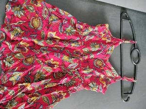 Bohemian Pink Floral Print Maxi Dress