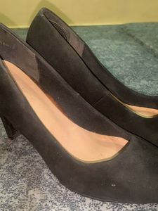 Classic Black Suede Pumps