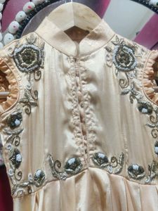 Long Up And Down Kurti With Hand Work
