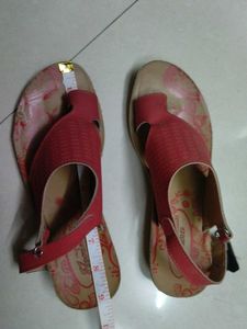 Red Women's Flat Sandals