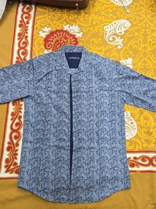 Stylish Blue Printed Men's Shirt