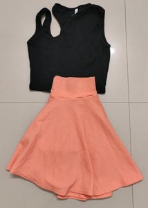 Cute Summer🏝️Aesthetic Mini Peach Skirt 🌷