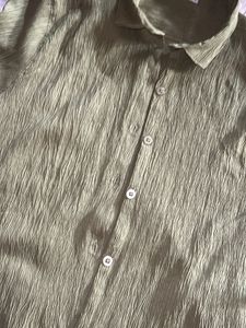 Stylish Olive Green Collared Shirt