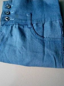 Classic Blue Skinny Fit women 3button jeans 👖