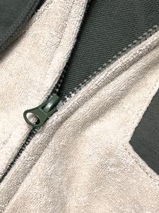 Olive Green Zip-Up Hoodie with Star
