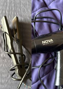 set of 2 Nova Hair Dryer 1200W & Straightener