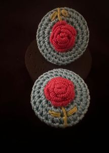 Handmade Crochet clip on earrings