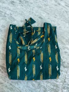 Green Ikat Print Kurti