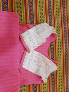 Pink Embroidered Kurta