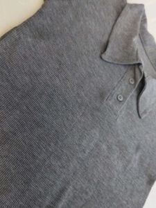 Grey Henley Neck Top