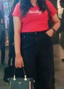 Red 'Beautiful' Graphic Tee