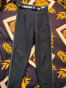 Black Track Pants with Belt