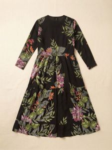 Chic Black Floral Midi Dress