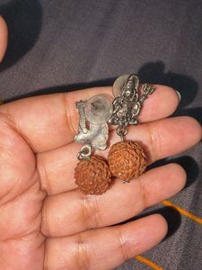 Lord Shiva Rudraksha Earrings with ring