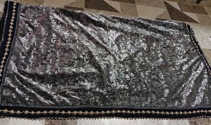Elegant Silver Floral Saree