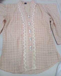 Elegant Lace Trim Kurta