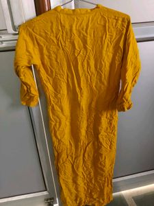 Yellow Embroidered Kurta