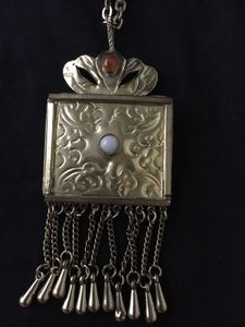Vintage brass fringe  Necklace