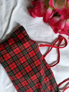 Tartan Plaid Bikini Top
