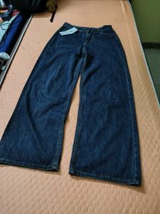 Wide Leg Dark Wash Denim Jeans