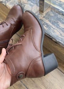 Brown Lace-up Ankle Boots