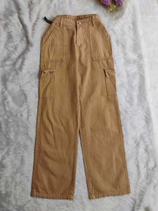 ⭐❤️‍🔥Free Delivery Tan Wide Leg Cargo Pants❤️‍🔥⭐
