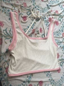 Cute Rose Trim Tank Top
