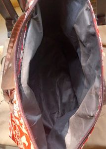 Stylish Red Floral Tote Bag