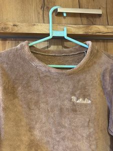 Studio Brown Fuzzy Long Sleeve Top