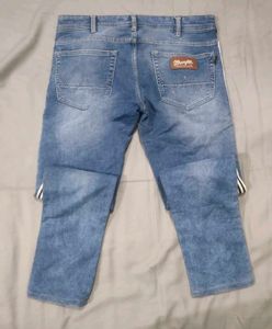 Wrangler Blue Denim Jeans with Side Stripe