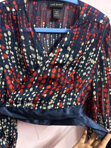 Sheer Printed Cropped Top