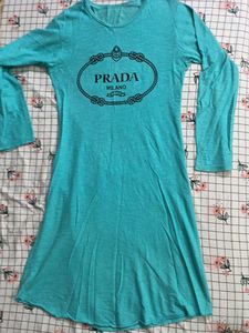 Prada Milano Long Sleeve T-Shirt Dress