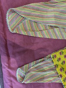 Yellow Floral Print Kurta Set with Dupatta