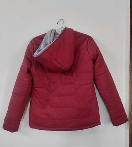 Maroon Padded Jacket with Hood