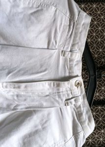 Women White High Waist Shorts | Casual Summer Shor