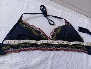 Stylish Black Bikini Set with Crochet Detail