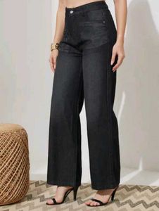 Shein Wide Leg Denim Pants