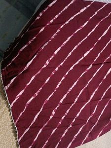 Striped Wine Red Women Dupatta